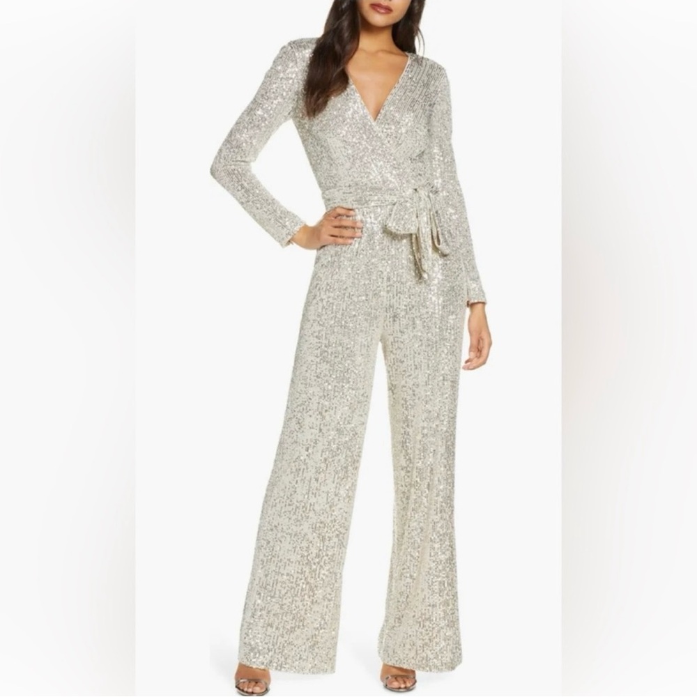 NWT Eliza J's Sequinned Jumpsuit 8